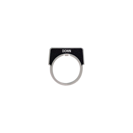 Picture of Legend, Harmony 9001K, Harmony 9001SK, 30mm, aluminium, black with silver letters, 40x43mm, marking down