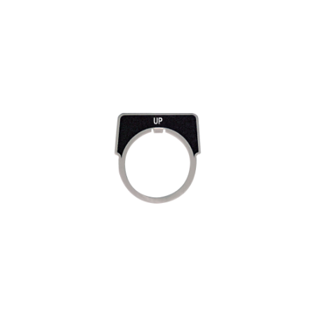 Picture of Legend, Harmony 9001K, Harmony 9001SK, 30mm, aluminium, black with silver letters, 40x43mm, marking UP