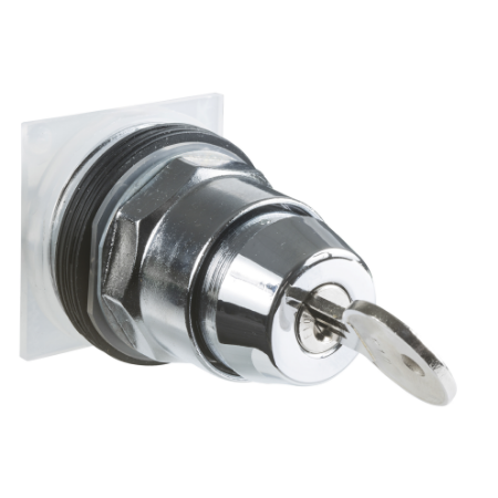 Picture of Head for key selector switch, Harmony 9001K, metal, key switch, 30mm, key E10, 3 positions,stay put