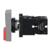 Picture of Illuminated double headed push button, Easy Harmony XA2, plastic, 22mm, 1 green flush I + 1 light + 1 red flush O, 220…230V AC, 1NO + 1NC