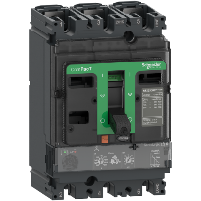 Picture of Circuit breaker, ComPacT NSX100R, 200kA/415VAC, 3 poles, MicroLogic 2.2M trip unit 50A