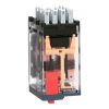 Picture of miniature plug in relay, Harmony Electromechanical Relays, 6A, 4CO, with LED, lockable test but to n, 48V AC