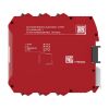 Picture of safety controller, Modicon MCM, combined with backplane expansion connector, spring