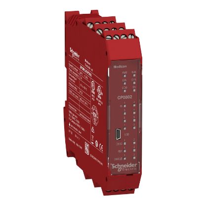 Picture of controller, Modicon MCM, 8 inputs 2 outputs, monitors expansion modules, screw