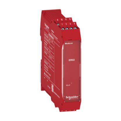 Picture of expansion module, Modicon MCM, 2 safety relay outputs, screw