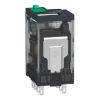 Picture of miniature plug in relay, Harmony Electromechanical Relays, 12A, 2CO, lockable test but to n, 12V DC