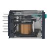 Picture of miniature plug in relay, Harmony Electromechanical Relays, 12A, 2CO, lockable test but to n, 12V DC