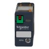 Picture of plug-in relay, Harmony electromechanical relays, 15A, 1CO, with LED, lockable test button, 24V DC