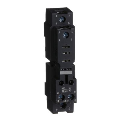 Picture of socket, Harmony Electromechanical Relays, for RPM1 power relays, 16A screw clamp terminals, mixed contact