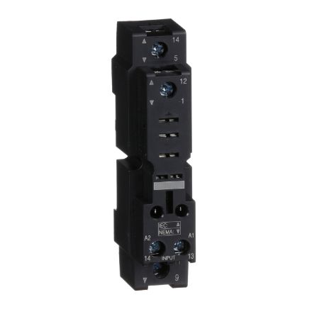 Picture of socket, Harmony Electromechanical Relays, for RPM1 power relays, 16A screw clamp terminals, mixed contact