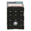 Picture of miniature plug in relay, Harmony Electromechanical Relays, 10A, 3CO, lockable test but to n, 110V DC