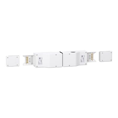 Picture of End feed unit, Canalis KNA, 100A, central mounting, polarity 3L+N+PE/3L+PEN, white RAL9001