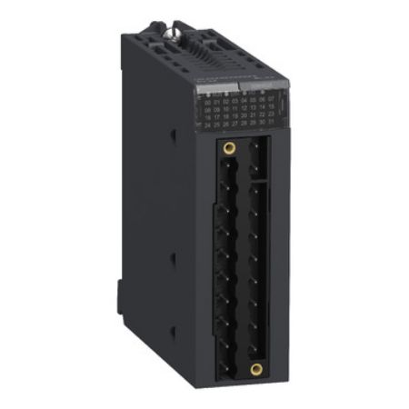 Picture of discrete mixed IO module, Modicon X80, 8 inputs, 24V DC, 8 relay outputs, 24 to 240V AC positive