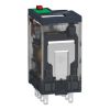 Picture of miniature plug in relay, Harmony Electromechanical Relays, 6A, 4CO, lockable test but to n, 240V AC
