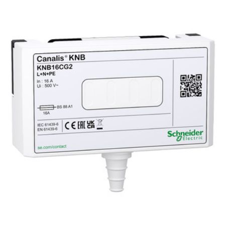 Picture of Tap off unit, Canalis KN, for BS fuses, single phase, 16A, L+N+PE, fuses not provided, IP41