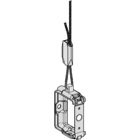 Picture of Spring fixing bracket, Canalis KBB, 25/40A, suspended by 3m of cable with lock, galvanized version