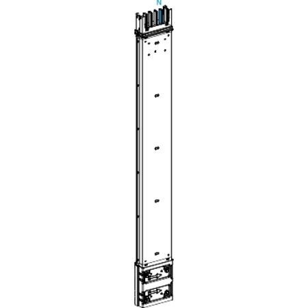 Picture of Vertical transport length, Canalis KSA400, aluminium, 400A, made to measure length 0.5-1.9m, 3L+N+PE, white RAL9001