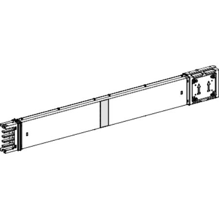 Picture of Horizontal transport length, Canalis KSA400, aluminium, 400A, fire barrier, made to measure 0.8-1.9m, 3L+N+PE, RAL9001