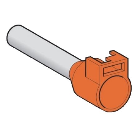 Picture of Cable end, Linergy TR cable ends, Single conductor, Orange, 4mm², long size, for clip-in type, 10 sets of 100