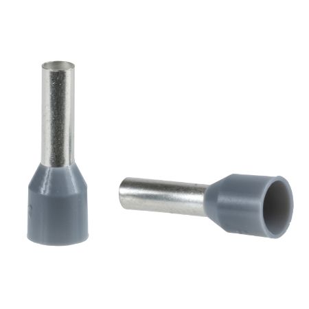 Picture of Cable ends, Linergy TR cable ends, single conductor, grey, 0.75mm², for insulated cable, short size, 10 sets of 100