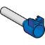 Picture of Cable end, Linergy TR cable ends, single conductor, blue, 50 mm², long size, for clip-in type, 10 sets of 100