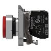 Picture of Push button, Harmony XB4, metal, projecting, red, 22mm, spring return, unmarked, 1NC