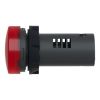 Picture of Monolithic pilot light, Easy Harmony XA2, plastic, red, 22mm, integral LED, screw clamp terminals, 220V DC
