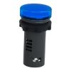 Picture of Monolithic pilot light, Easy Harmony XA2, plastic, blue, 22mm, integral LED, screw clamp terminals, 380…400V AC, anti interference
