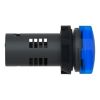 Picture of Monolithic pilot light, Easy Harmony XA2, plastic, blue, 22mm, integral LED, screw clamp terminals, 380…400V AC, anti interference