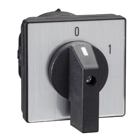 Picture of Cam switch, Harmony K, front mounting, plastic, 3 poles,2 positions, 60°, 32A, 64x64mm, marked 0/1