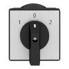 Picture of Complete cam switch, Harmony K1, K2, cam changeover switch, front mounting, plastic, 3 poles, position 0, 60degrees, 32A, 64x64mm, marked 1 0 2