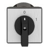 Picture of Complete cam switch, Harmony K1, K2, cam changeover switch, front mounting, plastic, 4 poles, position 0, 60degrees, 50A, 64x64mm, marked 1 0 2