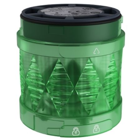 Picture of Harmony XVU, Illuminated LED unit for modular tower lights, green, Ø60, blinking, IP65, 24 V AC/DC