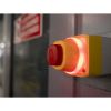 Picture of Harmony XB5, Head for illuminated push button, green projecting, 22mm, universal LED, spring return, unmarked