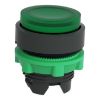 Picture of Harmony XB5, Head for illuminated push button, green projecting, 22mm, universal LED, spring return, unmarked