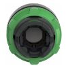 Picture of Harmony XB5, Head for illuminated push button, plastic, red projecting, 22mm, universal LED, spring return, plain lens