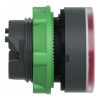 Picture of Harmony XB5, Head for illuminated push button, plastic, red flush, 22mm, universal LED, spring return, plain lens