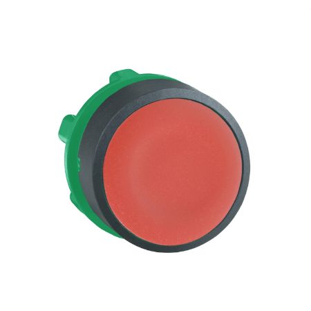 Picture of Harmony XB5, Push button head, plastic, flush, red, 22mm, spring return, unmarked