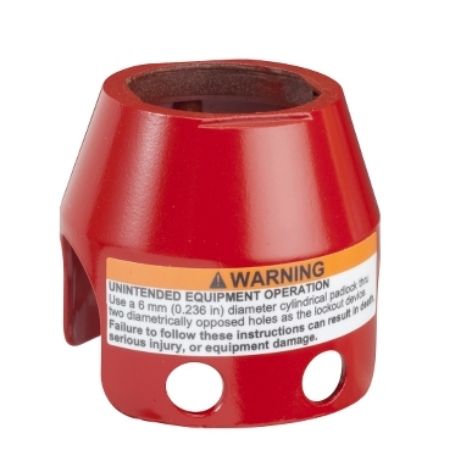 Picture of Padlockable guard for mushroom head 40mm, Harmony XB4, metal, red