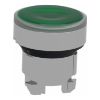 Picture of Harmony XB4, Head for illuminated push button, metal, green flush, 22mm, universal LED, spring return, plan lens