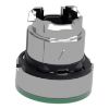 Picture of Harmony XB4, Head for illuminated push button, metal, green flush, 22mm, universal LED, spring return, plan lens