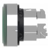 Picture of Harmony XB4, Head for illuminated push button, metal, green flush, 22mm, universal LED, spring return, plan lens