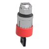 Picture of Emergency stop head, Harmony XB4, switching off, metal, red mushroom 30mm, 22mm, trigger latching key release
