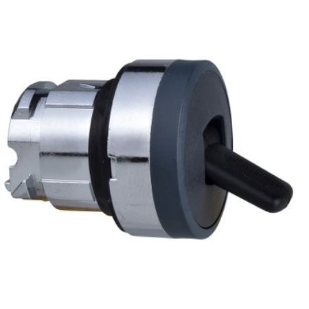 Picture of Head for selector switch, Harmony XB4, XB5, black Ã˜22 mm 2 position spring return