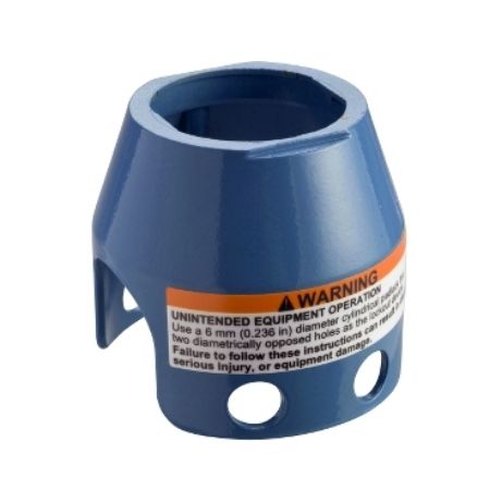 Picture of Padlockable guard for mushroom head 40mm, Harmony XB4, metal, blue