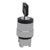 Picture of Harmony XB4, Key switch selector head, metal, black, Ø22, key 455, 3 positions, stay put