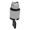 Picture of Harmony XB4, Key switch selector head, metal, black, Ø22, key 455, 3 positions, stay put