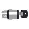 Picture of Harmony XB4, Key switch selector head, metal, black, Ø22, key 455, 3 positions, stay put
