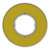 Picture of Legend holder 60mm for emergency stop, Harmony XB4, plastic, yellow, marked EMERGENCY STOP