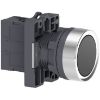 Picture of Complete push button, Easy Harmony XA2, plastic, flush, black, 22mm, spring return, unmarked, 1NO